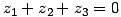 z_1+z_2+z_3=0 ...(43.1)